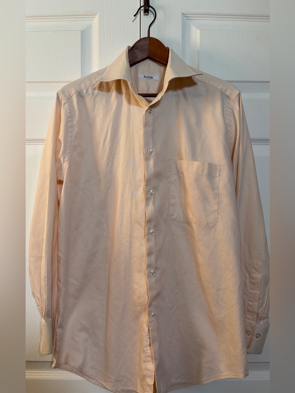 Pal Zileri Peach Cotton Dress Shirt 41 16